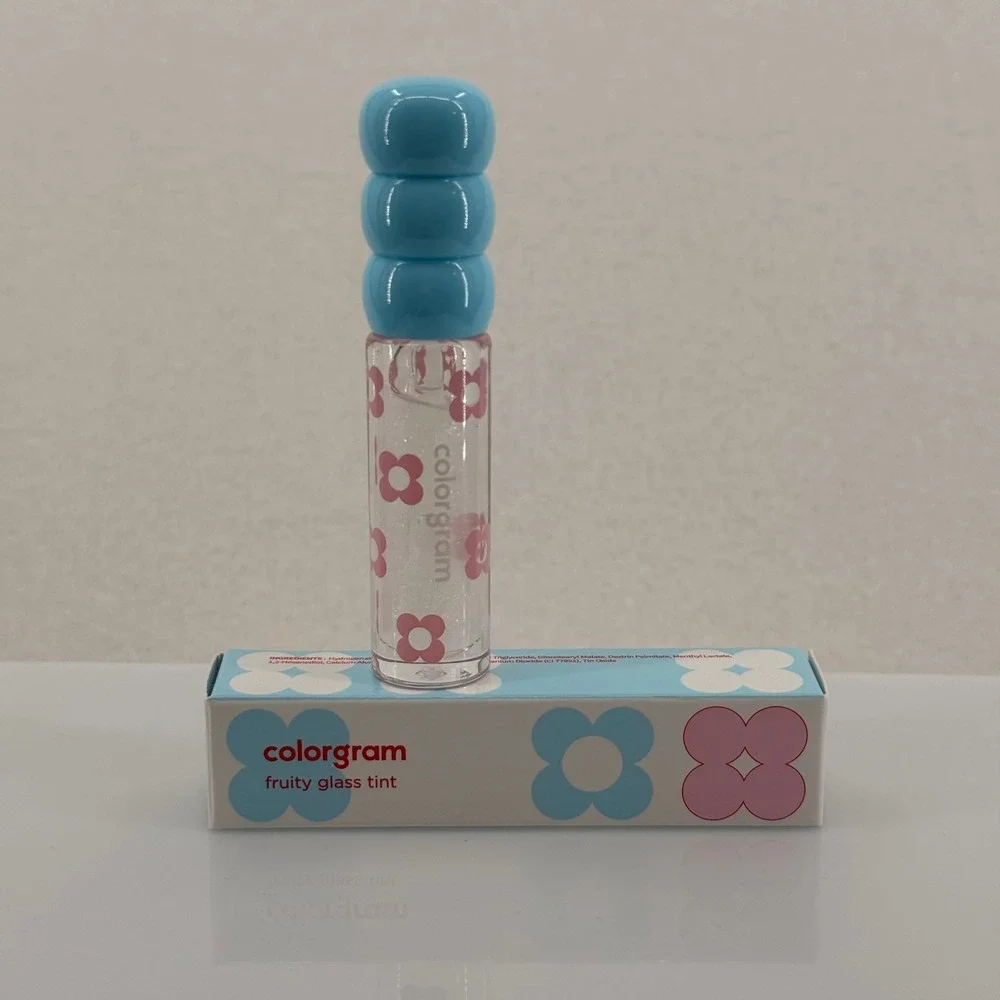 Colorgram Fruity Glass Tint K-Beauty Lip Gloss High Shine Blue Bubble Cap NEW